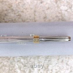 Christian Dior Cap Style MINI Ballpoint Pen Sterling Silver Godron withBox&Papers