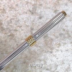 Christian Dior Cap Style MINI Ballpoint Pen Sterling Silver Godron withBox&Papers