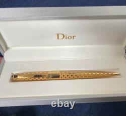 Christian Dior Gold Twisted Ballpoint Pen(Blue ink) wz/Box, Manual Super Rare
