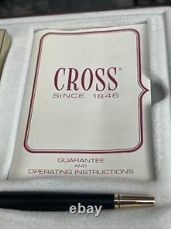 Classic Black Cross Pen Set With Gold Stand