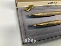Colibri Gold Color Ballpoint Pen & Mechanical pencil set Brand New in Box