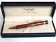 Conklin Endura Ballpoint Pen In Red & Grey With Gold Plated Accents New