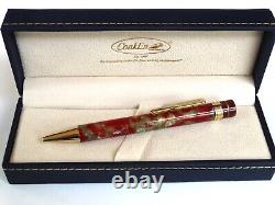 Conklin Endura Ballpoint Pen In Red & Grey With Gold Plated Accents New