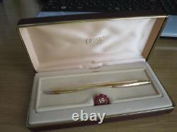 Cross 18Kt Rolled Gold Ballpoint Pen Ornamental from JAPAN