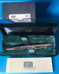 Cross 502 Townsend Medalist Chrome Ballpoint Pen. 23 KT Gold-plated Appointments