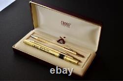 Cross Century 18Kt Gold-Plated Ballpoint Pen Mechanical Pencil from JAPAN