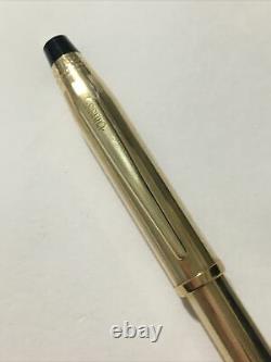 Cross Century II 10k Rolled Gold Ballpoint Pen-made Ink Usa-black Ink