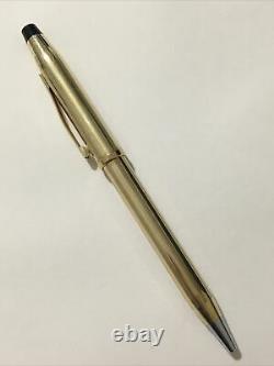 Cross Century II 10k Rolled Gold Ballpoint Pen-made Ink Usa-black Ink