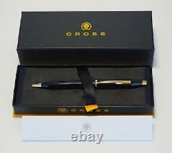 Cross Century II Gloss Black Lacquer and Gold Plated Trim Ball Point Pen BNIB