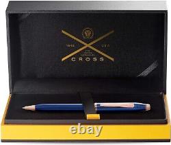 Cross Century II Luxury Ballpoint Pen Translucent Cobalt Blue Lacquer Engraved