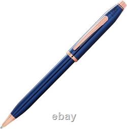 Cross Century II Luxury Ballpoint Pen Translucent Cobalt Blue Lacquer Engraved