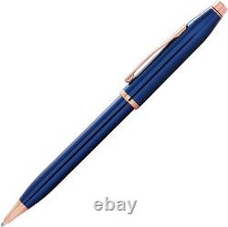 Cross Century II Luxury Ballpoint Pen Translucent Cobalt Blue Lacquer Engraved