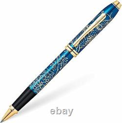 Cross Special Edition Year Of The Rat Blue Lacquer Ballpoint Pen 23K Gold Box