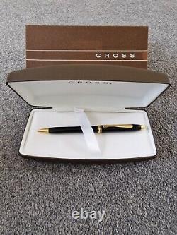 Cross Townsend Classic Black Lacquer Gold Ballpoint Pen Model 572 RARE RRP £170
