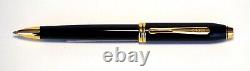 Cross Townsend Gloss Black Lacquer with Gold Plated trim Ball Point Pen BNIB