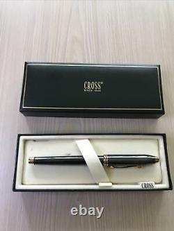 Cross Townsend Rollerball Pen Titanium & Gold In Box 585 No Longer Made