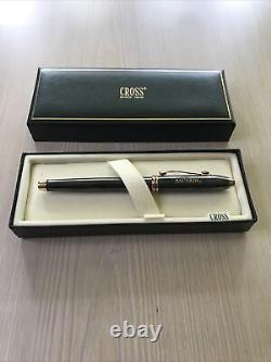 Cross Townsend Rollerball Pen Titanium & Gold In Box 585 No Longer Made