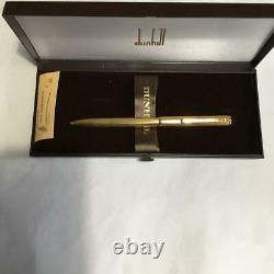 DUNHILL Ballpoint pen Gold with box