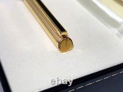 DUNHILL Ballpoint pen Gold x Black with Box UNUSED