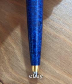 DUNHILL Ballpoint pen Lapis Lazuli Blue x Gold no Box From Japan Used