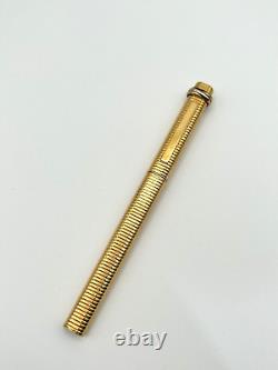De Cartier Trinity Vendome Oval Gold Plated Roller Ballpoint Pen
