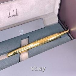 Dunhill Ballpoint Pen AD1800 Mirror Gold Finish with Case & Card