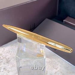 Dunhill Ballpoint Pen AD1800 Mirror Gold Finish with Case & Card