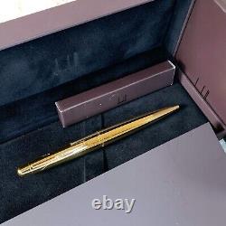 Dunhill Ballpoint Pen AD1800 Mirror Gold Finish with Case & Card