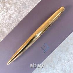 Dunhill Ballpoint Pen AD1800 Mirror Gold Finish with Case & Card