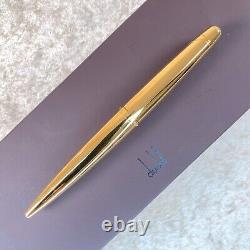 Dunhill Ballpoint Pen AD1800 Mirror Gold Finish with Case & Card