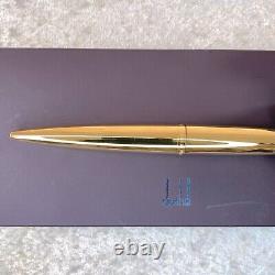 Dunhill Ballpoint Pen AD1800 Mirror Gold Finish with Case & Card