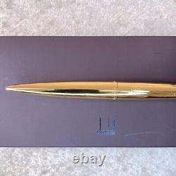 Dunhill Ballpoint Pen AD1800 Mirror Gold Finish with Case & Card