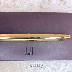 Dunhill Ballpoint Pen AD1800 Mirror Gold Finish with Case & Card
