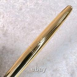 Dunhill Ballpoint Pen AD1800 Mirror Gold Finish with Case & Card