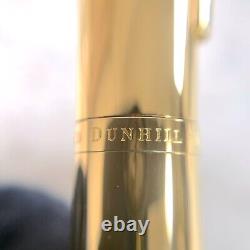 Dunhill Ballpoint Pen AD1800 Mirror Gold Finish with Case & Card