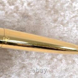 Dunhill Ballpoint Pen AD1800 Mirror Gold Finish with Case & Card