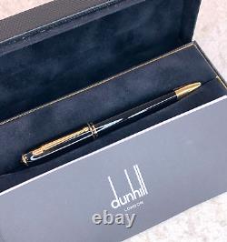 Dunhill Ballpoint Pen Sidecar Black Resin Gold Finish with Case&Card