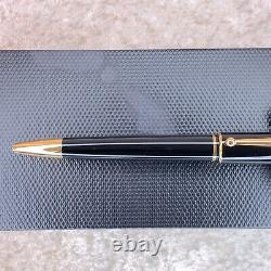 Dunhill Ballpoint Pen Sidecar Black Resin Gold Finish with Case&Card