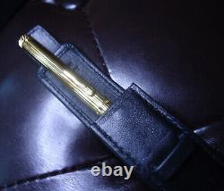 Dunhill Gemline Ballpoint Pen Gold Plated Leather Carry Case