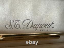 Dupont Silver 925 Gold Plated Ballpoint Pen With Hallmarks Warranty Case