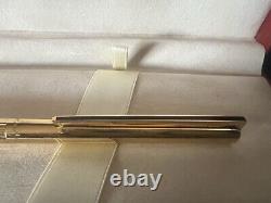 Dupont Silver 925 Gold Plated Ballpoint Pen With Hallmarks Warranty Case