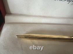 Dupont Silver 925 Gold Plated Ballpoint Pen With Hallmarks Warranty Case