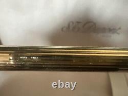 Dupont Silver 925 Gold Plated Ballpoint Pen With Hallmarks Warranty Case