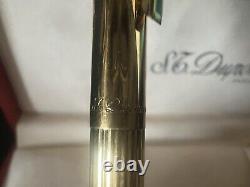 Dupont Silver 925 Gold Plated Ballpoint Pen With Hallmarks Warranty Case