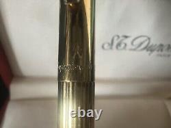 Dupont Silver 925 Gold Plated Ballpoint Pen With Hallmarks Warranty Case