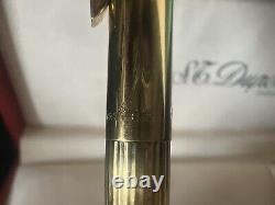 Dupont Silver 925 Gold Plated Ballpoint Pen With Hallmarks Warranty Case