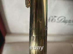 Dupont Silver 925 Gold Plated Ballpoint Pen With Hallmarks Warranty Case