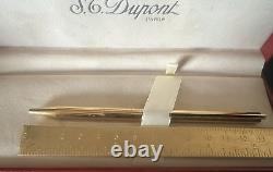 Dupont Silver 925 Gold Plated Ballpoint Pen With Hallmarks Warranty Case