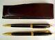 Elysee Parthenon Ballpoint Pen & Mechanical Pencil Set, Black/gold Stripes, Case