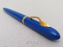 ETTORE BUGATTI by MONTEGRAPA Blue Ballpoint Pen Gold Trim Excellent Rare 1990s